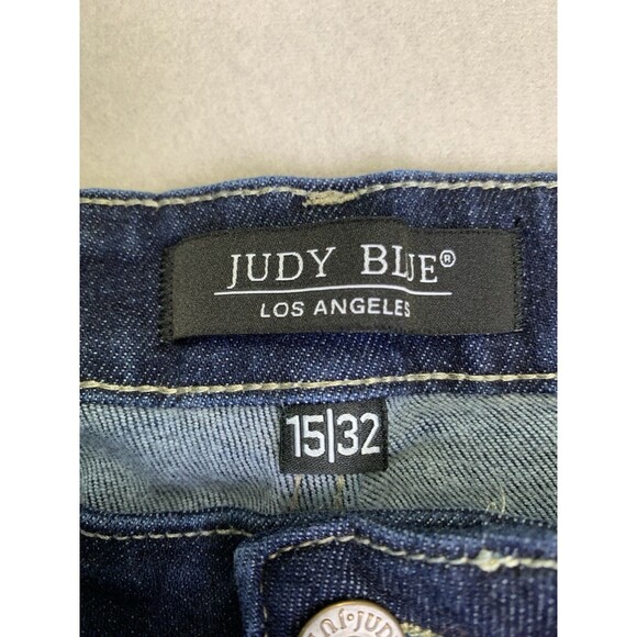 Judy Blue Jeans Womens 15/32 Blue Mom Jean Dark Wash Denim Straight Leg - Picture 3 of 10